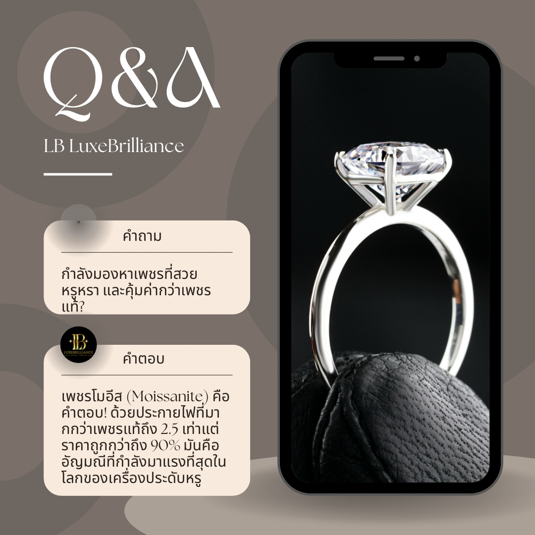 30 คำถามที่พบบ่อยเกี่ยวกับเพชรมอยซาไนต์ (Moissanite)