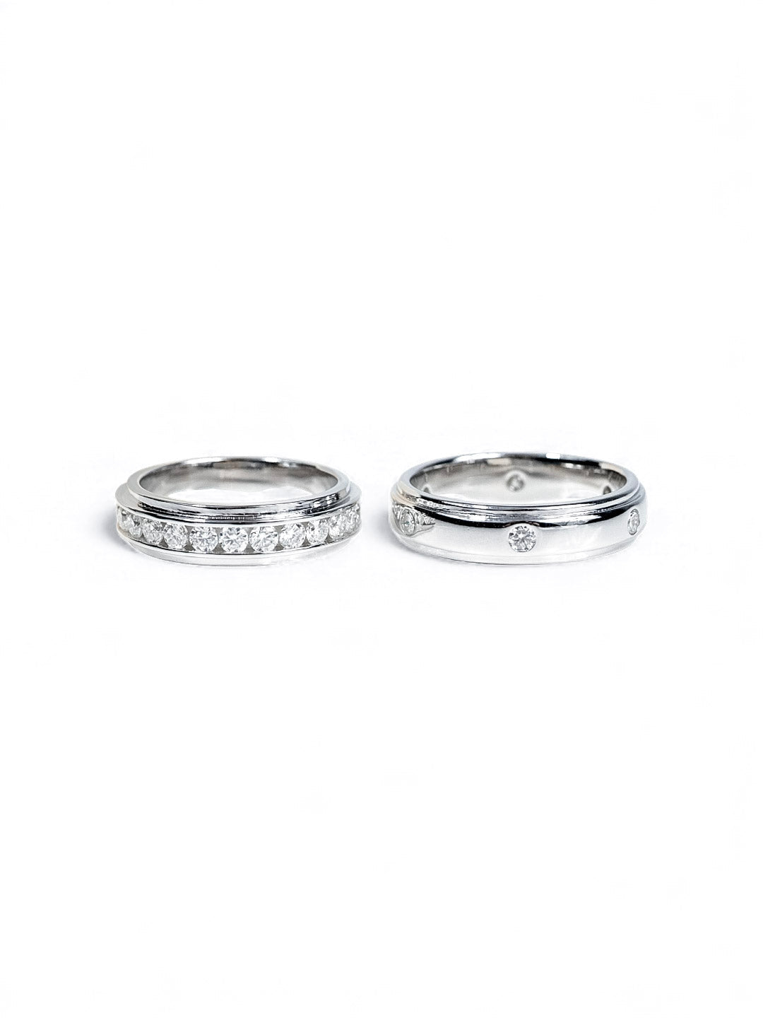 แหวนแต่งงานคู่ Moissanite สวยหรูหรา LB LuxeBrilliance