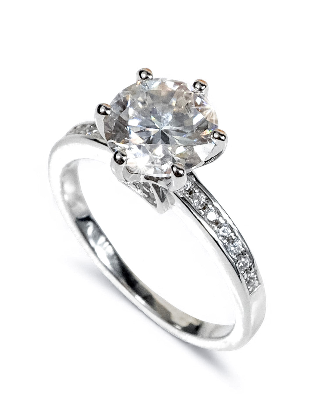 Eternal Spark – Moissanite Engagement Ring 2.0ct (D Color, VS1)