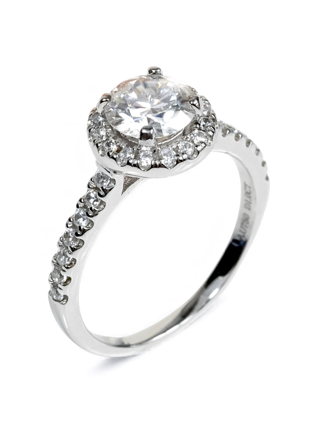 Luna Halo - Moissanite Engagement Ring 1.0ct (D Color, VS1)