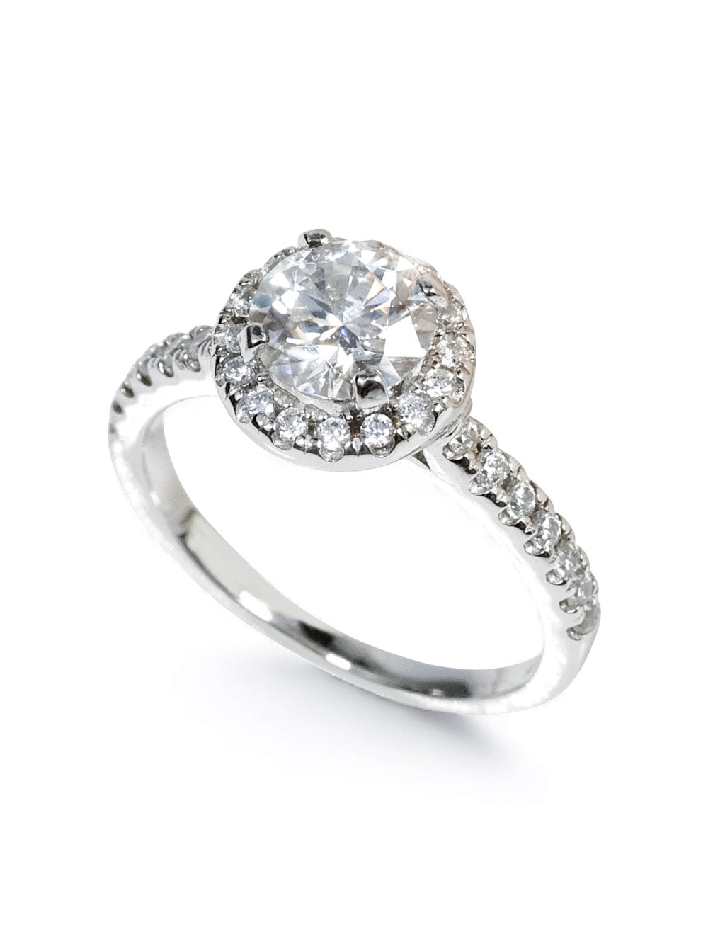 Luna Halo - Moissanite Engagement Ring 1.0ct (D Color, VS1)