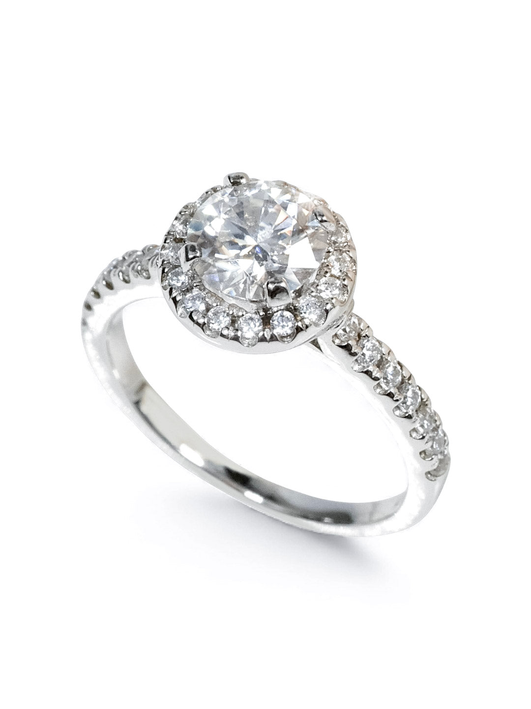 Luna Halo - Moissanite Engagement Ring 1.0ct (D Color, VS1)