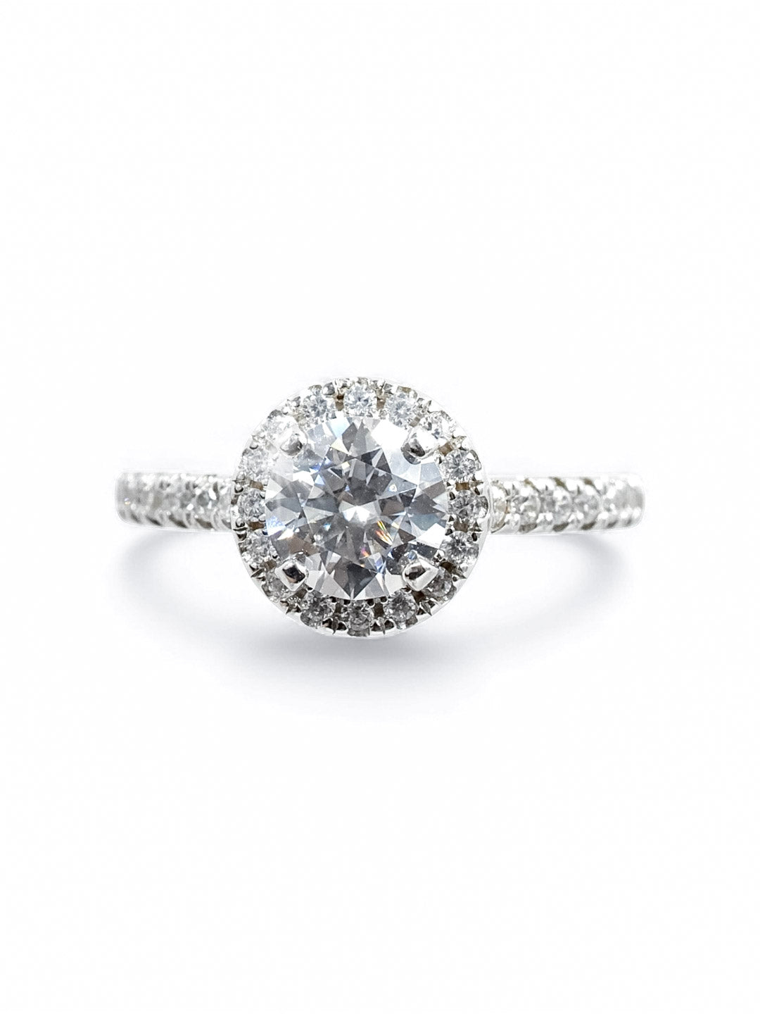 Luna Halo - Moissanite Engagement Ring 1.0ct (D Color, VS1)