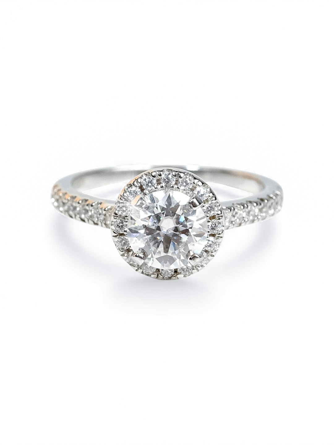 Luna Halo - Moissanite Engagement Ring 1.0ct (D Color, VS1)