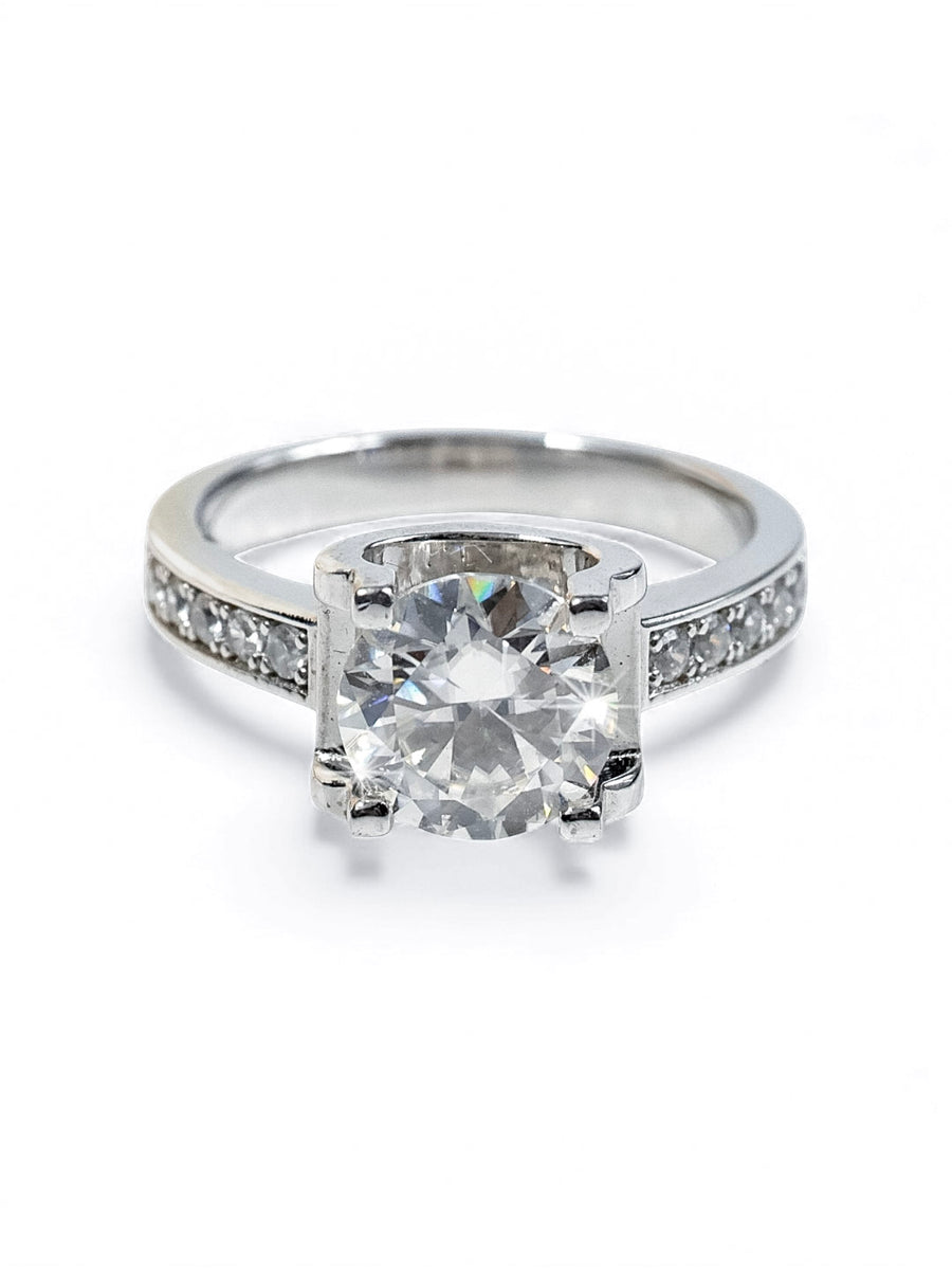 Radiant Spark– Moissanite Engagement Ring 2.0ct (D Color, VS1)