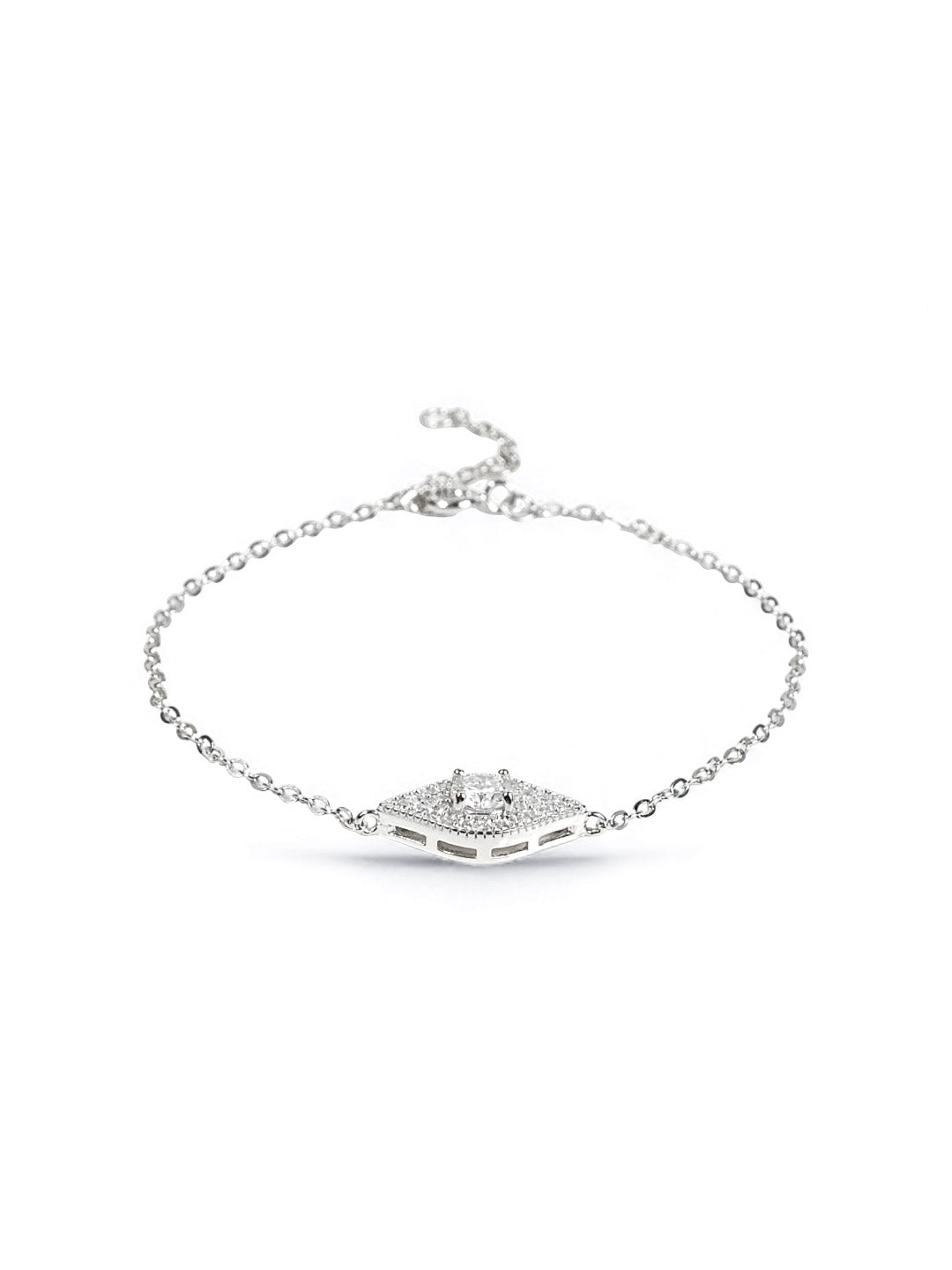 Aurora Square – Moissanite Halo Bracelet | LB LuxeBrilliance