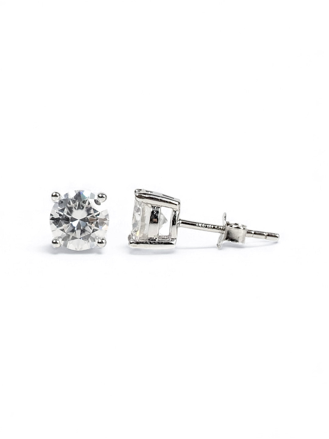 Moissanite Stud Earrings 2.0ct D Color VS1 | Brilliance Solitaire | LB LuxeBrilliance