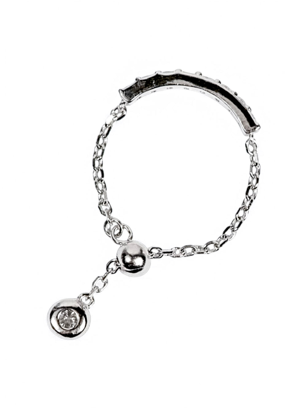 Celeste Chain – แหวนโซ่โมอีสไนต์พร้อมจี้ห้อย น้ำ D VS1 | LB LuxeBrilliance