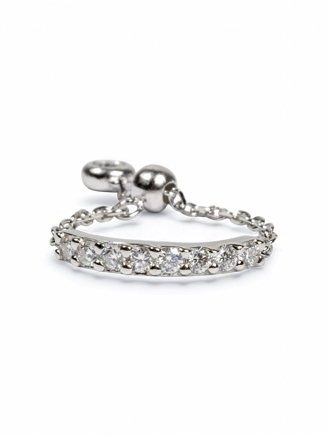 Celeste Chain – แหวนโซ่โมอีสไนต์พร้อมจี้ห้อย น้ำ D VS1 | LB LuxeBrilliance