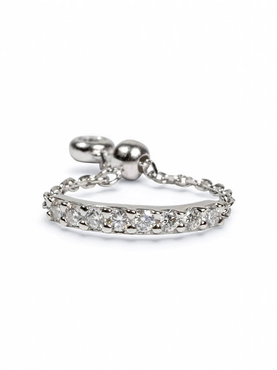 Celeste Chain – แหวนโซ่โมอีสไนต์พร้อมจี้ห้อย น้ำ D VS1 | LB LuxeBrilliance