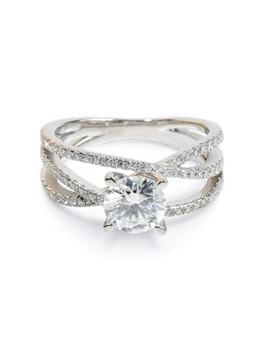 Eternal Cross – Moissanite Engagement Ring 1.0ct น้ำ D VS1 | LB LuxeBrilliance
