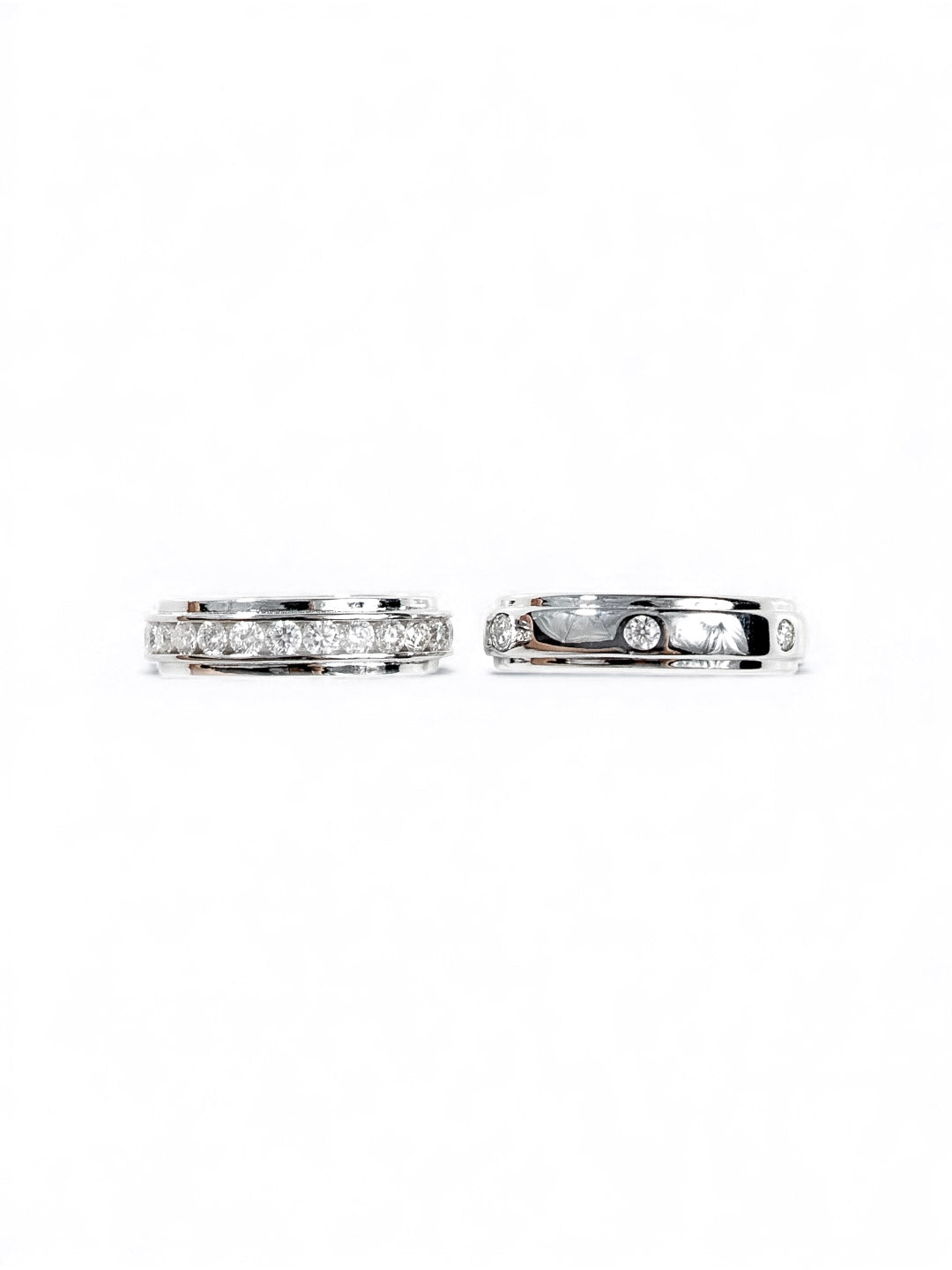 Eternal Duet – แหวนคู่แต่งงาน Moissanite ดีไซน์เรียบหรู ราคาพิเศษ | LB LuxeBrilliance
