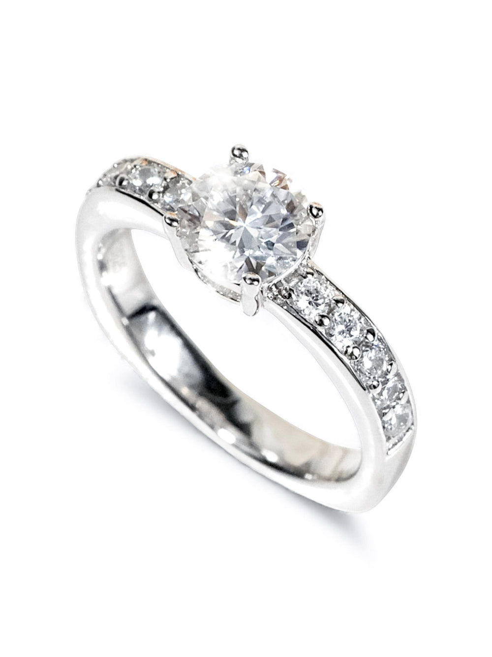 Luminous Path – แหวนหมั้น Moissanite 1.0ct น้ำ D VS1 | LB LuxeBrilliance
