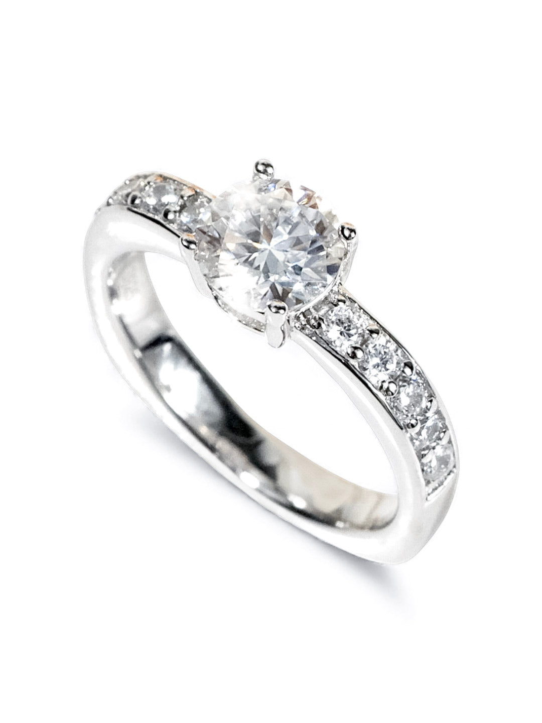 Luminous Path – แหวนหมั้น Moissanite 1.0ct น้ำ D VS1 | LB LuxeBrilliance
