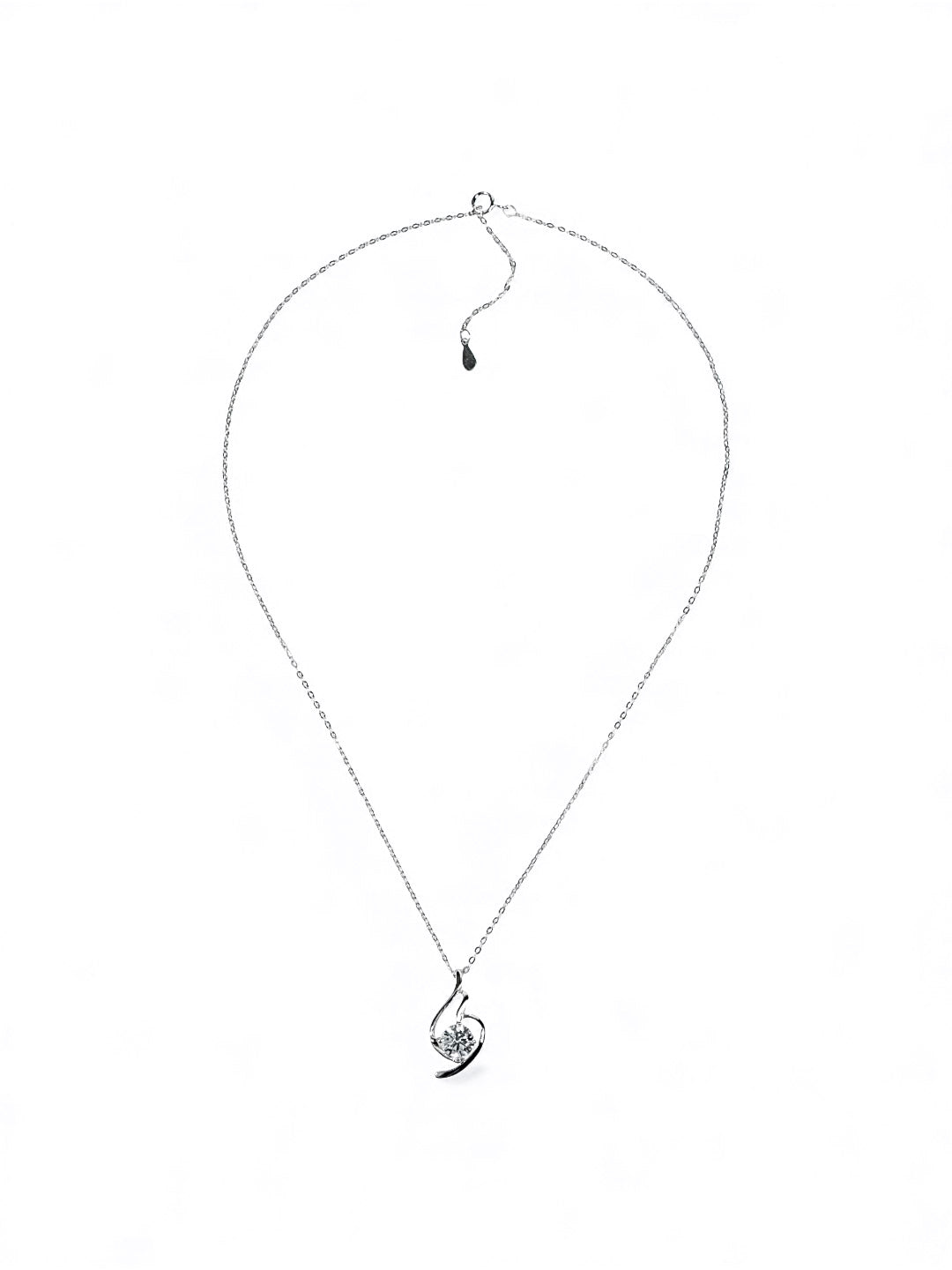Luna Embrace – Moissanite Pendant Necklace 1.0ct ราคาพิเศษ | LB LuxeBrilliance