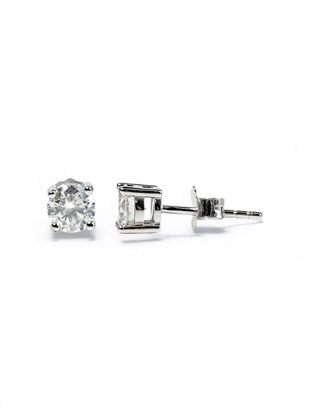 Sparkle Solitaire – ต่างหู Moissanite 1.0ct น้ำ D VS1 | LB LuxeBrilliance
