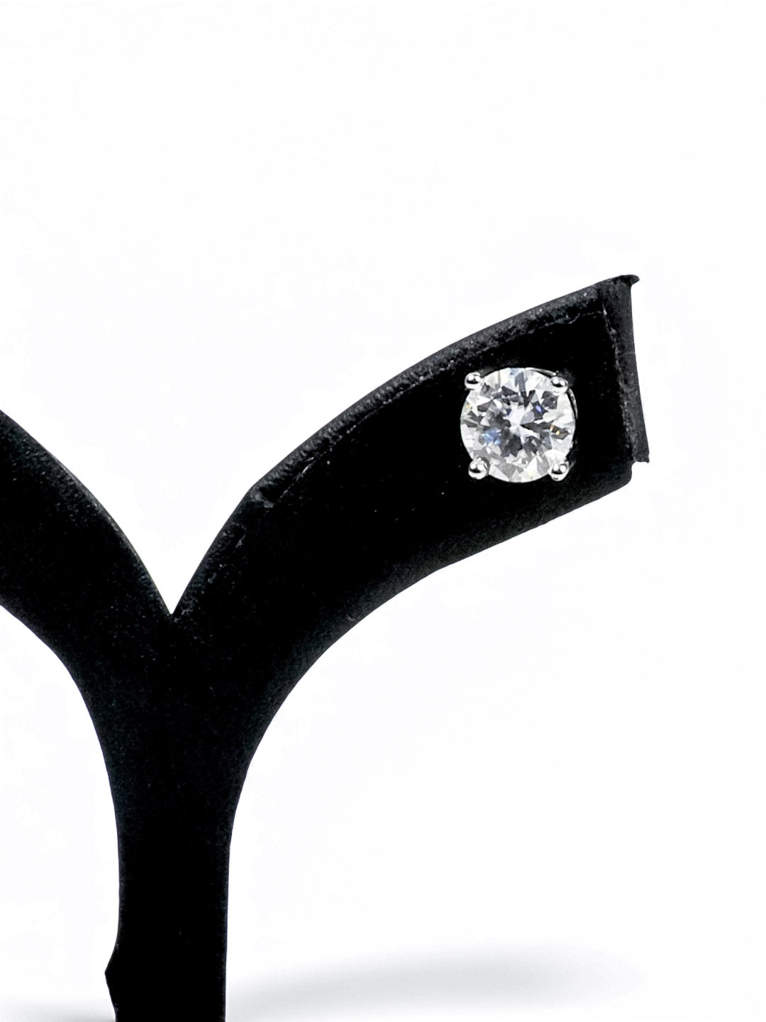 Sparkle Solitaire – ต่างหู Moissanite 1.0ct น้ำ D VS1 | LB LuxeBrilliance
