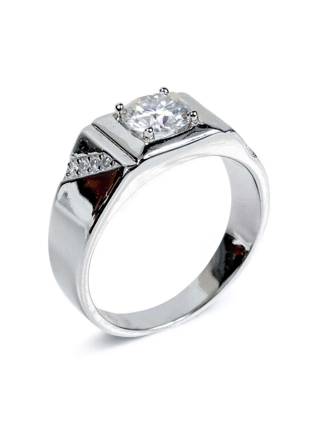 Titan Crest – แหวนแต่งงานผู้ชาย Moissanite 1 กะรัต น้ำ D VS1 | LB LuxeBrilliance
