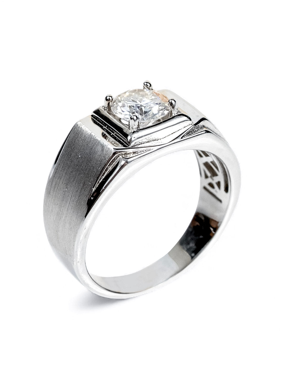 Titan Square – แหวนแต่งงานผู้ชาย Moissanite น้ำ D VS1 | LB LuxeBrilliance
