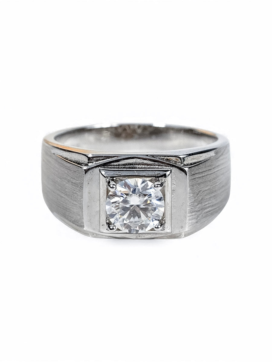 Titan Square – แหวนแต่งงานผู้ชาย Moissanite น้ำ D VS1 | LB LuxeBrilliance

