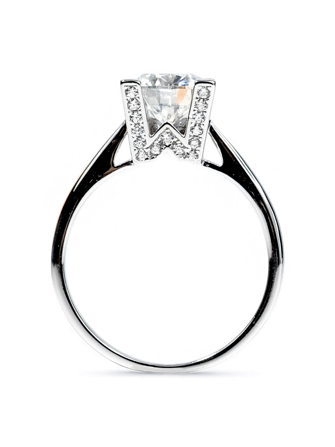 W Emblem – แหวนหมั้น Moissanite Signature 1ct น้ำ D VS1 | LB LuxeBrilliance